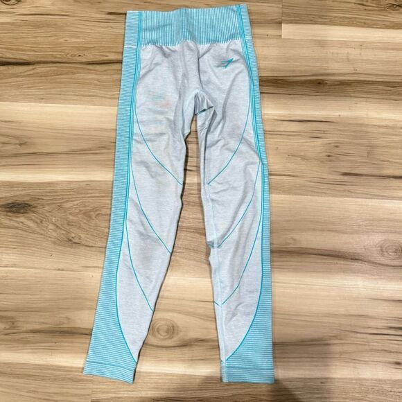 Gymshark Hyper Amplify Leggings Blue Grey Women’s Small - Picture 5 of 6
